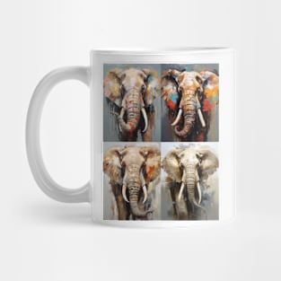 Elephant collage Mug